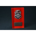 Lucite Rectangle Embedment Award with Colored Background (3"x4"x7/8")